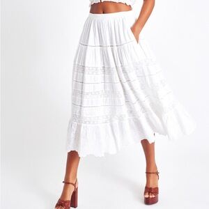 LoveShackFancy Donna Midi Skirt - Size L